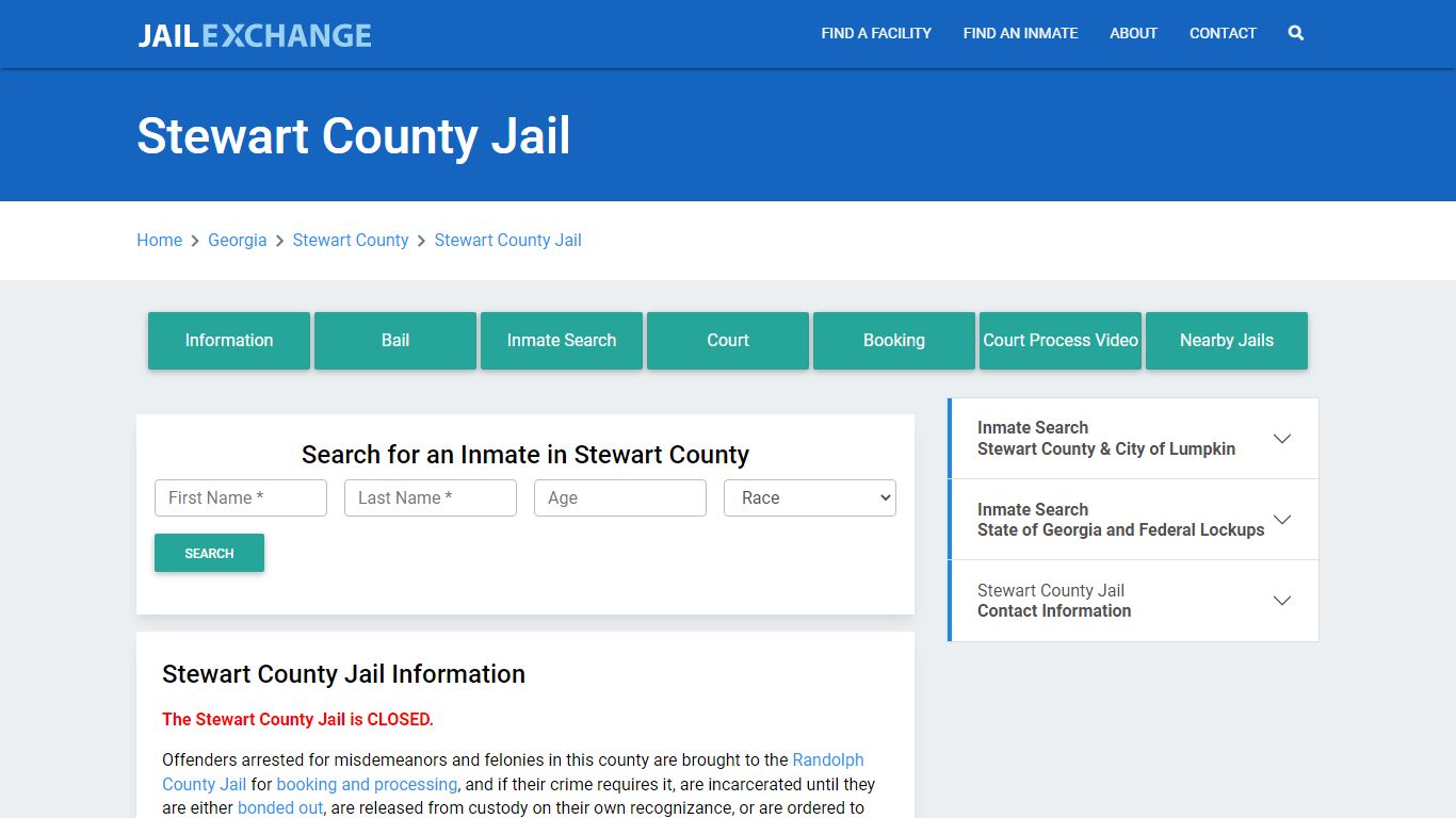 Stewart County Jail Roster Lookup, GA, Inmate Search